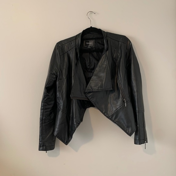 Bisou Bisou Jackets & Blazers - Asymmetrical Vegan Leather Jacket